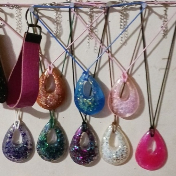 Acrylic Pendant on 18 Inch Cord Necklace - Picture 2 of 10